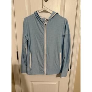Footjoy Baby Blue Zip Up Women’s Golf , With Fords Colony Williamsburg On Arm XS